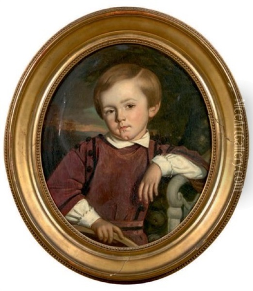 Portrait De Leon Giraudeau De Saint-gervais Oil Painting - Victor Pinel de Grandchamp