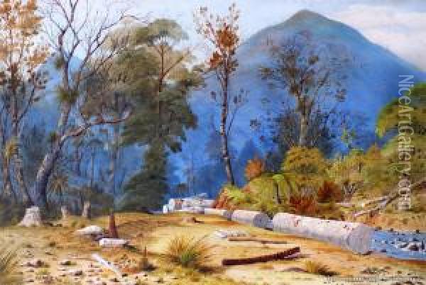 Entrance To Cadman's Creek, Coromandel Oil Painting - Alfred Sharpe