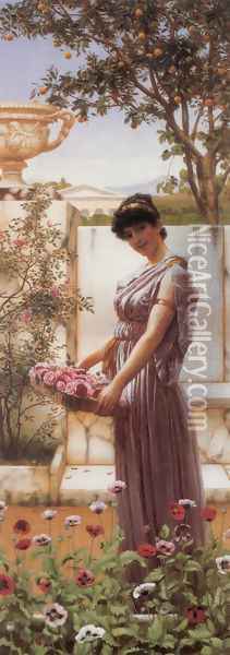 The Flowers Of Venus Oil Painting - John William Godward