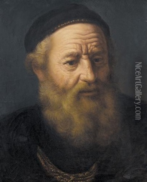 Bildnis Eines Bartigen Rabbiners Oil Painting -  Rembrandt van Rijn