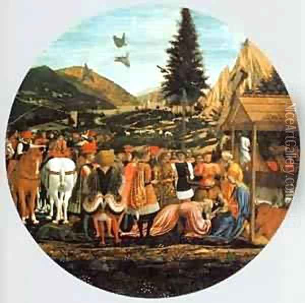 Adoration Of The Magi 1440-43 Oil Painting - Domenico Di Michelino