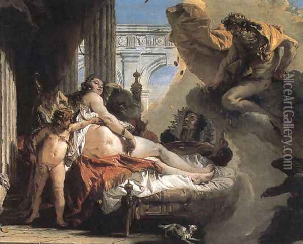 Jupiter and Danaë Oil Painting - Giovanni Battista Tiepolo