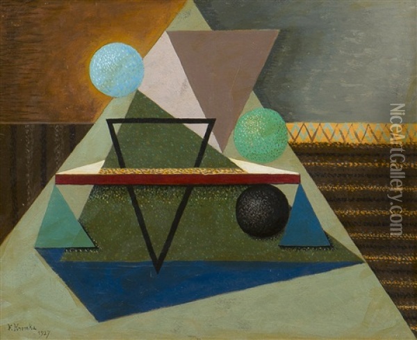 Composition Geometrique Oil Painting - Frederico Kromka