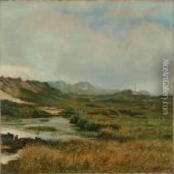 Summer Landscape Oil Painting - Viggo Helsted