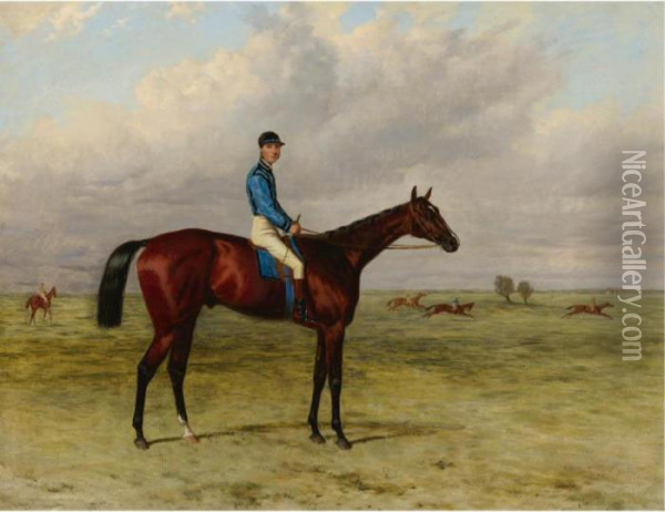 The Marquess Of Hasting's Bay Colt Lecturer Oil Painting - Harry Hall