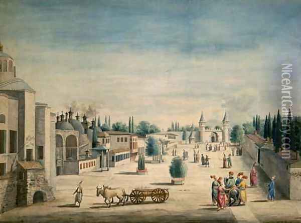 The Sultans Palace, Constantinople 180-75 Oil Painting - J. Payne