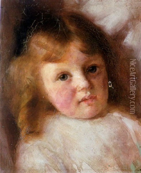 Portrait Of Kathleen May Wilkinson Oil Painting - Tudor St. George Tucker