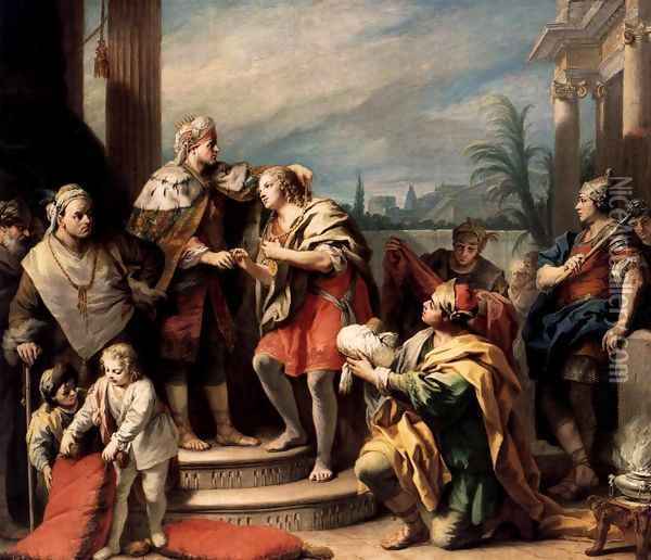 Joseph in the Pharaoh's Palace Oil Painting - Jacopo (Giacomo) Amigoni