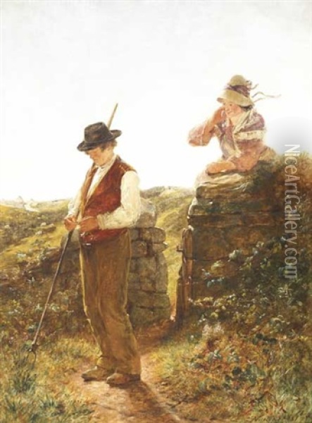 Barney You're Sulking Now Oil Painting - Erskine Nicol