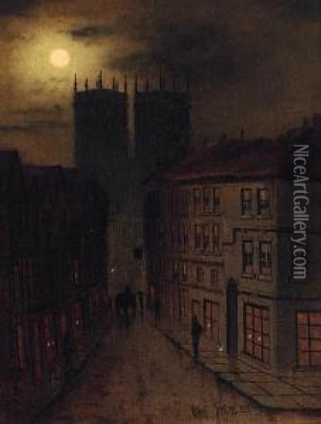 Petergate, York Oil Painting - Wilfred Jenkins