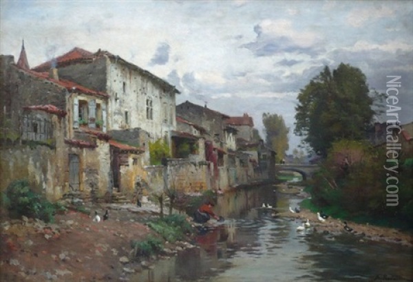 Vezelise Oil Painting - Alfred Renaudin