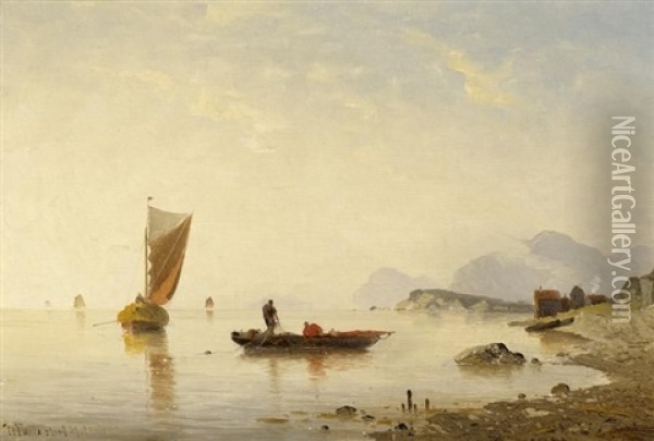 Sommertag Am Fjord Oil Painting - Viggo Fauerholdt