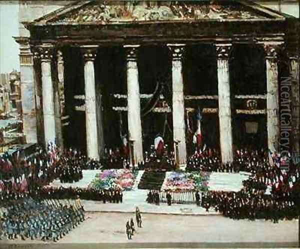State Funeral of Paul Doumer (1857-1932) Oil Painting - Joseph Felix Bouchor