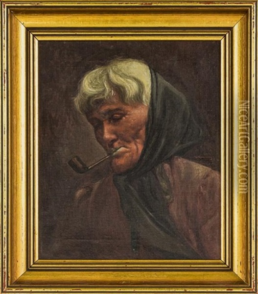 Portrait Of A Maori Woman Oil Painting - Vera Cummings