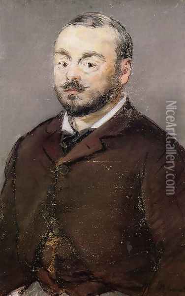 Portrait of the Composer Emmanual Chabrier Oil Painting - Edouard Manet