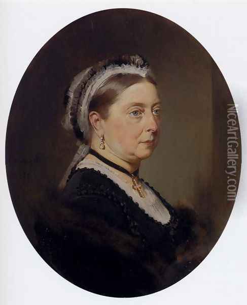 Queen Victoria Oil Painting - Baron Heinrich von Angeli
