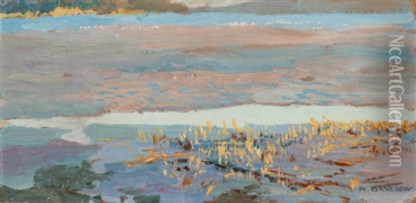 Landschaft Oil Painting - Heinrich Basedow