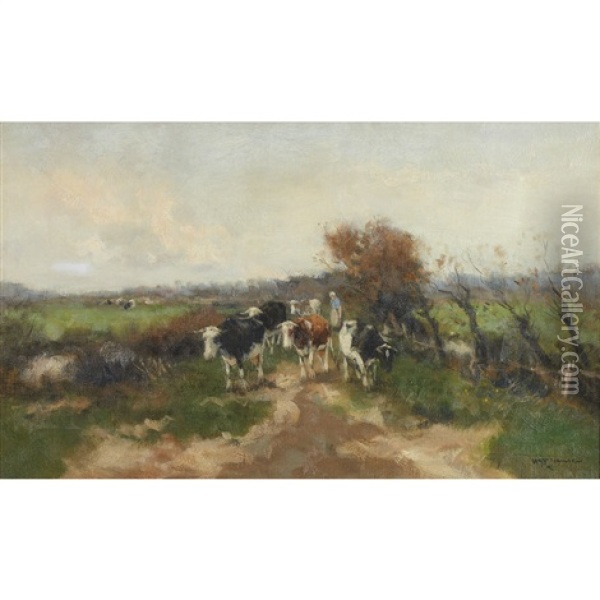 Homeward Oil Painting - Willem George Frederik Jansen