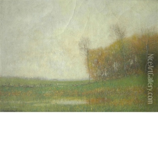 A Gray Day Oil Painting - Robertson K. Mygatt