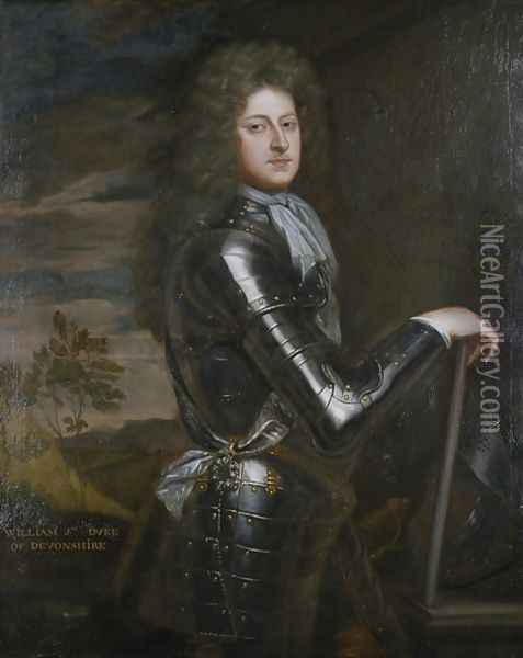 Portrait of William Cavendish 1st Duke of Devonshire 2 Oil Painting - Sir Godfrey Kneller
