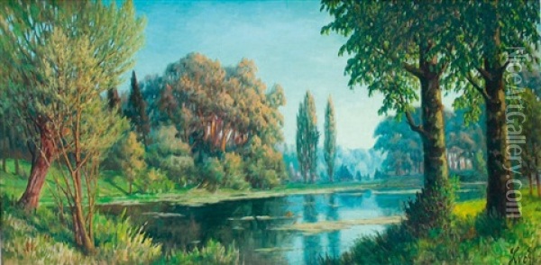 Etang En Ete Oil Painting - Petr Ivanovich Lvov