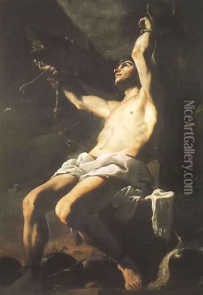 St. Sebastian (San Sebastiano) 1660 Oil Painting - Mattia Preti