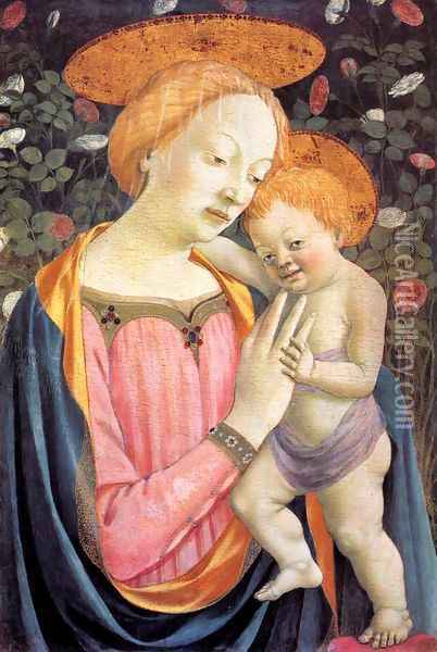 Madonna and Child after 1447 Oil Painting - Domenico Veneziano