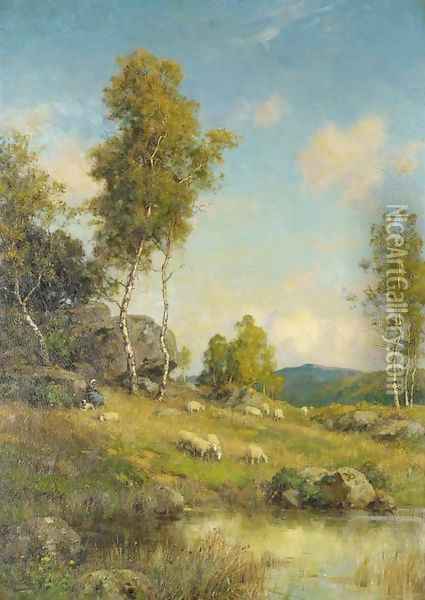 An upland pool Oil Painting - Ernest Albert Waterlow