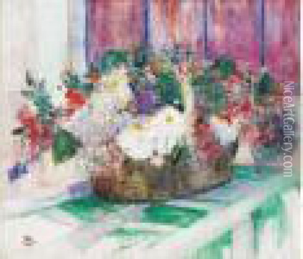 Le Bouquet Oil Painting - Marcel Jefferys