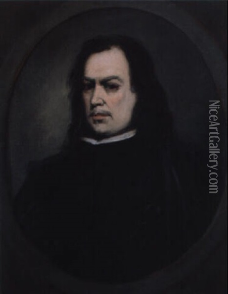 Autoportrait Dans Un Ovale Peint Oil Painting - Bartolome Esteban Murillo
