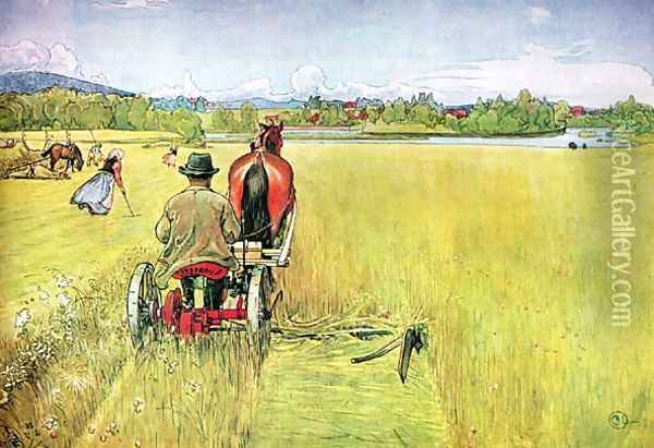 Summer, painting Oil Painting - Carl Larsson