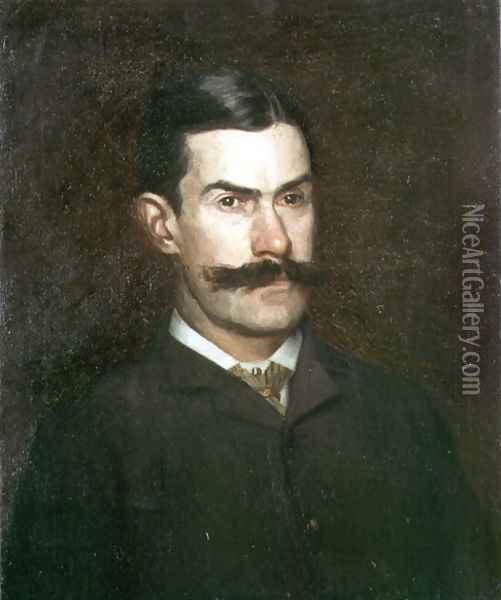 Portrait of Frank MacDowell, c.1886 Oil Painting - Thomas Cowperthwait Eakins
