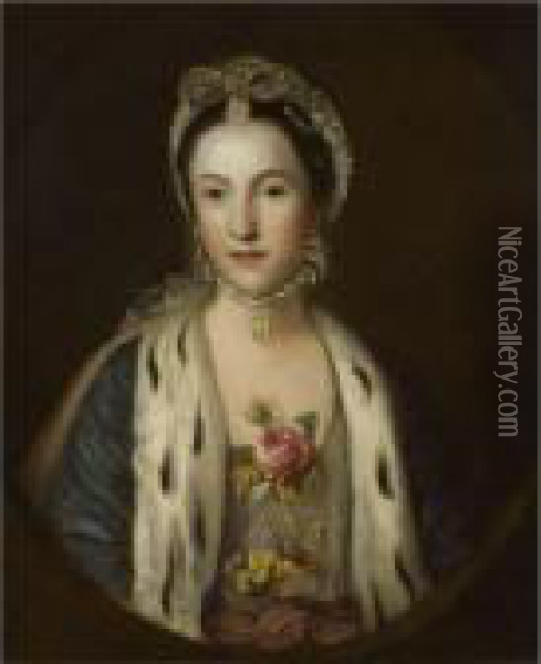 Portrait Of A Lady Oil Painting - Sir Joshua Reynolds