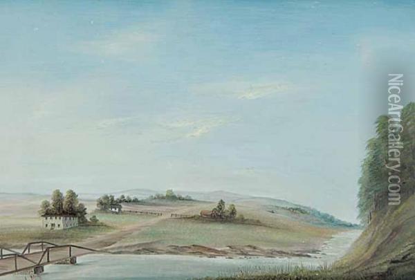 Untitled - Near Fort Garry Oil Painting - Lionel Macdonald Stephenson