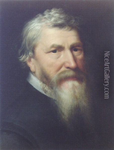 Portrait Of A Bearded Gentleman In A Black Jacket (lubbert Gerritsz, The Mennonite Theologian In Amsterdam And Hoorn?) Oil Painting - Michiel Janszoon van Mierevelt