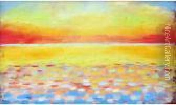 L'horizon Sur La Mer Oil Painting - Paul Signac