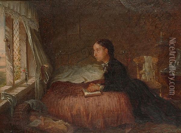 Bedtime Prayers Oil Painting - Percy Tarrant