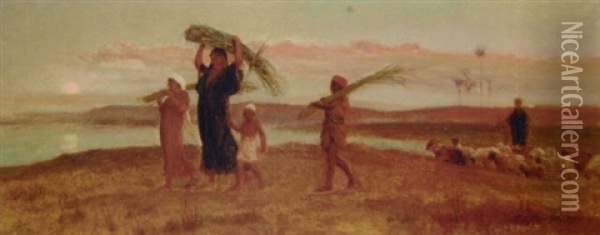 Time Of Joy In Egypt Oil Painting - Frederick Goodall