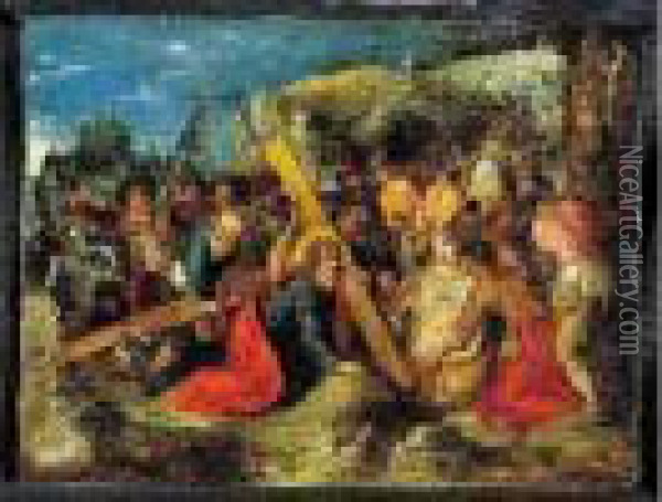 Le Portement De Croix Oil Painting - Frans I Francken