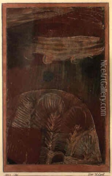 Der Hugel Oil Painting - Paul Klee