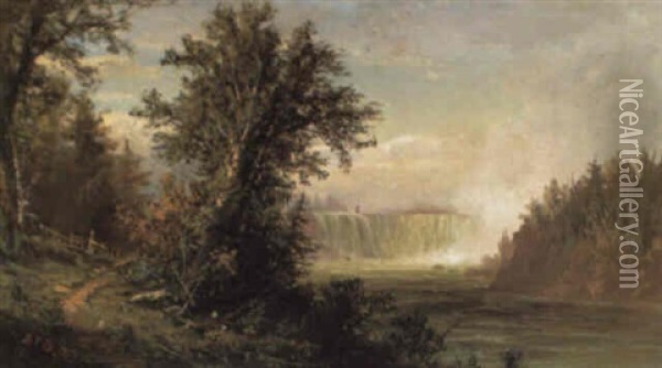 Niagara Falls Oil Painting - Alfred Thompson Bricher