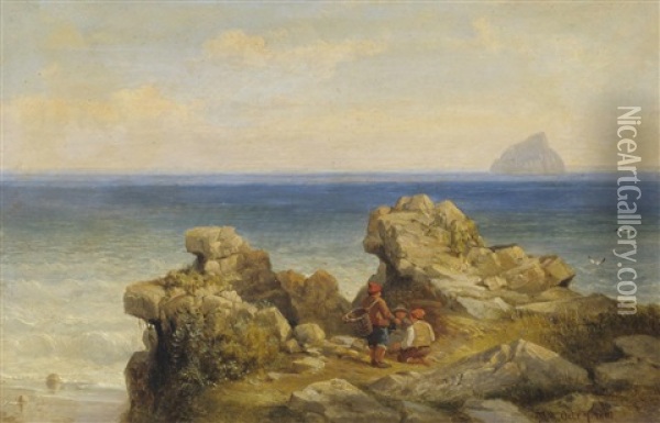 The Bass Rock Oil Painting - George Edwards Hering