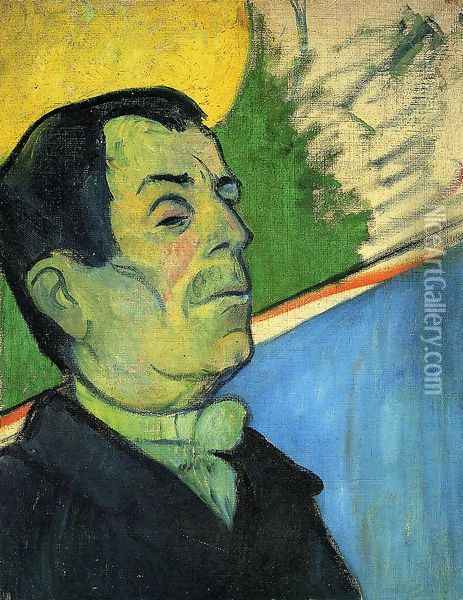 Portrait Of A Man Wearing A Lavalliere Oil Painting - Paul Gauguin