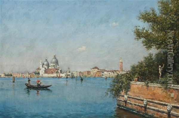 A View In Venice Oil Painting - Martin Rico y Ortega