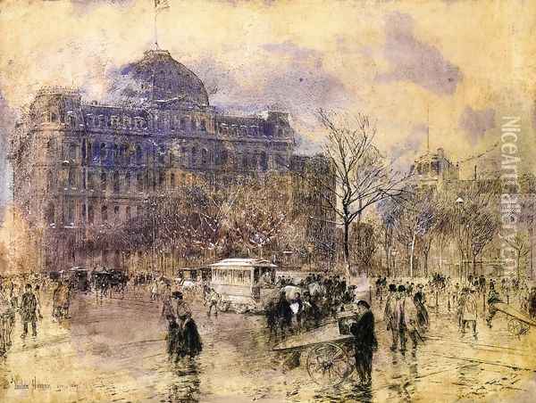 Cityscape Oil Painting - Frederick Childe Hassam