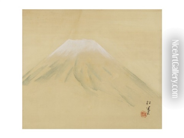 Fuji Oil Painting - Shoen Uemura