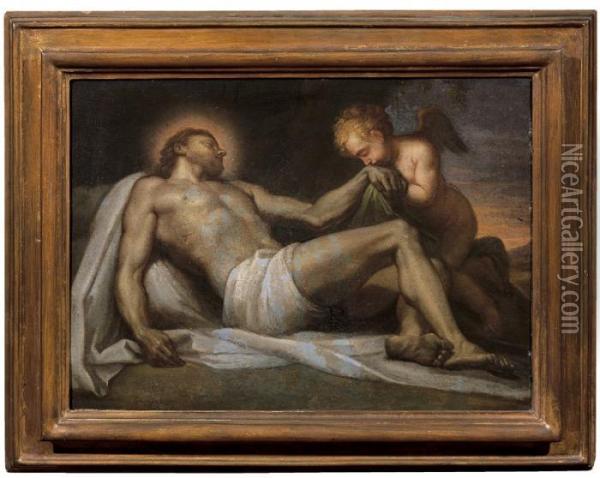 Cristo Deposto Oil Painting - Corrado Giaquinto
