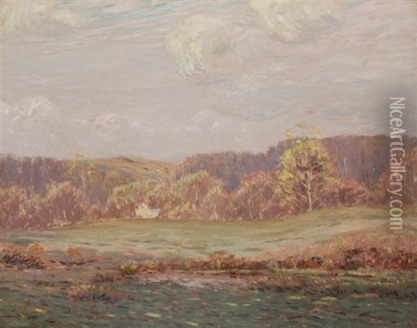 Country Landscape Oil Painting - Leonard Ochtman