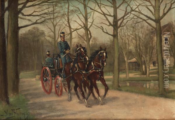 The Hussars Oil Painting - Arie Van Hattem