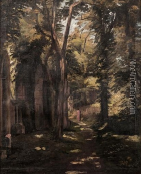 Le Sous Bois Oil Painting - Emile Bernard
